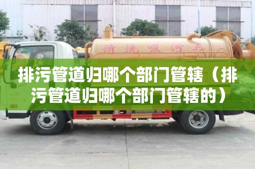 排污管道归哪个部门管辖（排污管道归哪个部门管辖的）
