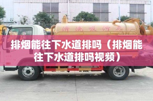 排烟能往下水道排吗（排烟能往下水道排吗视频）