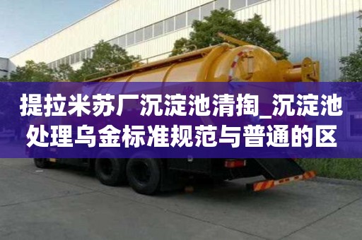 提拉米苏厂沉淀池清掏_沉淀池处理乌金标准规范与普通的区别