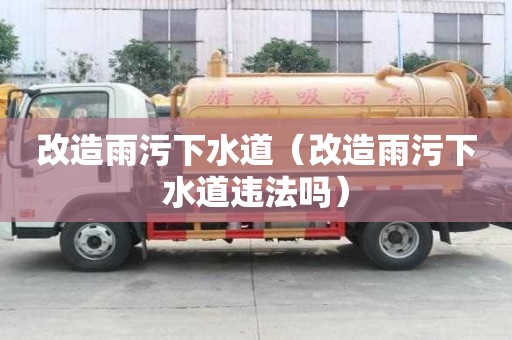 改造雨污下水道（改造雨污下水道违法吗）