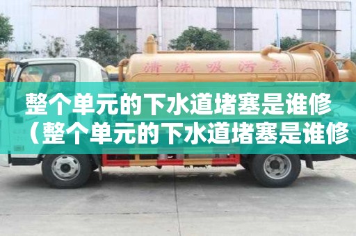 整个单元的下水道堵塞是谁修（整个单元的下水道堵塞是谁修的）