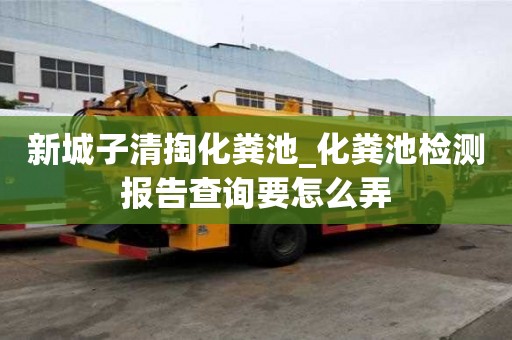 新城子清掏化粪池_化粪池检测报告查询要怎么弄