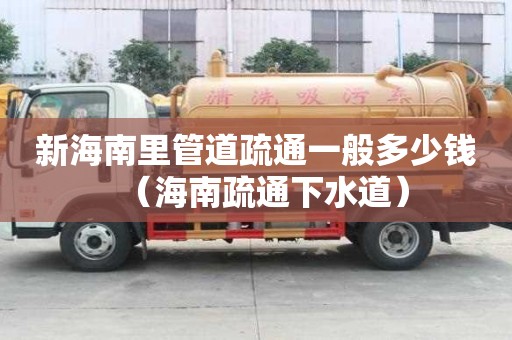 新海南里管道疏通一般多少钱(海南疏通下水道) 新海南里管道疏通一般多少钱(海南疏通下水道)