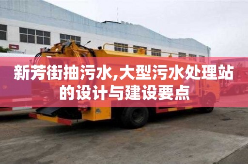 新芳街抽污水,大型污水处理站的设计与建设要点