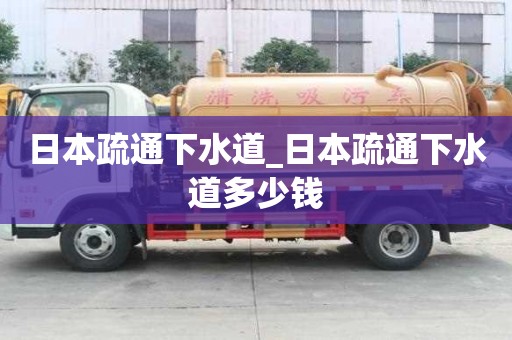 日本疏通下水道_日本疏通下水道多少钱