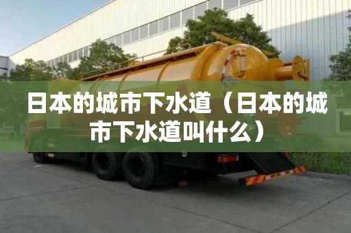 日本的城市下水道（日本的城市下水道叫什么）