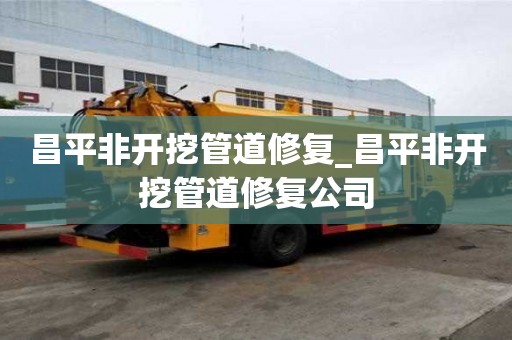 昌平非开挖管道修复_昌平非开挖管道修复公司