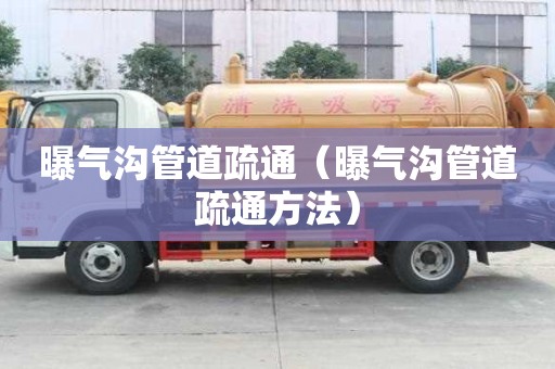 曝气沟管道疏通（曝气沟管道疏通方法）