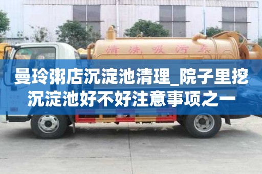 曼玲粥店沉淀池清理_院子里挖沉淀池好不好注意事项之一