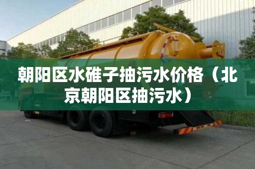 朝阳区水碓子抽污水价格（北京朝阳区抽污水）