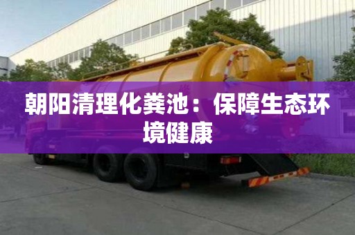 朝阳清理化粪池：保障生态环境健康