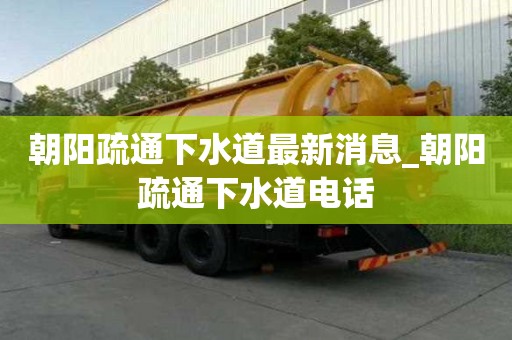 朝阳疏通下水道最新消息_朝阳疏通下水道电话
