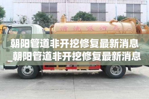 朝阳管道非开挖修复最新消息_朝阳管道非开挖修复最新消息新闻
