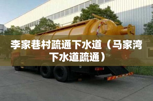 李家巷村疏通下水道（马家湾下水道疏通）