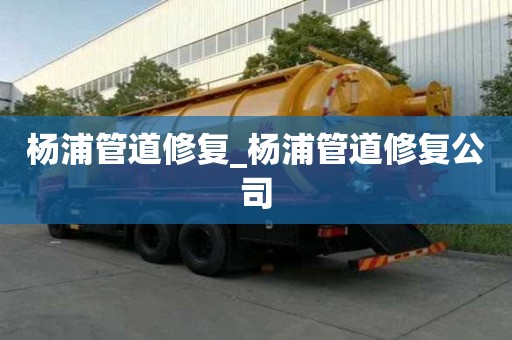 杨浦管道修复_杨浦管道修复公司