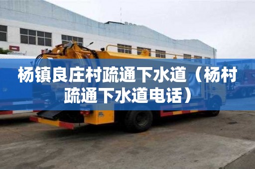 杨镇良庄村疏通下水道（杨村疏通下水道电话）