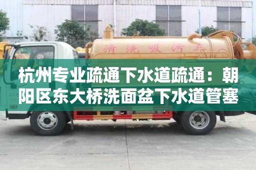 杭州专业疏通下水道疏通：朝阳区东大桥洗面盆下水道管塞住了怎么办