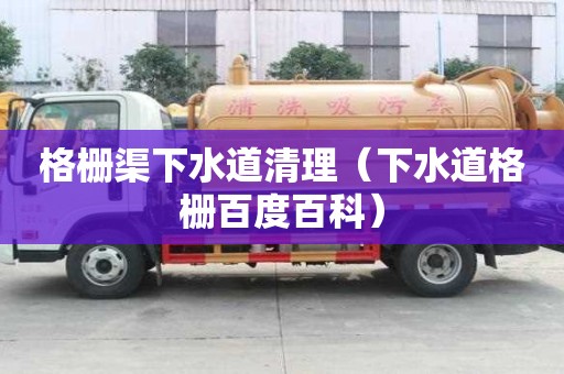 格栅渠下水道清理（下水道格栅百度百科）