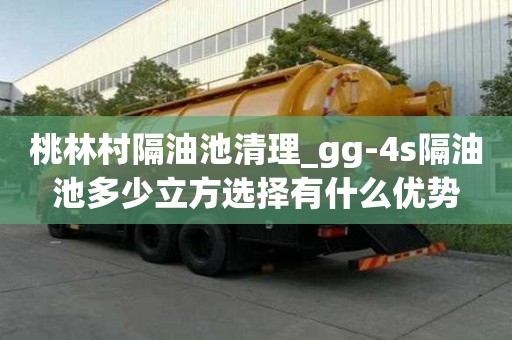桃林村隔油池清理_gg-4s隔油池多少立方选择有什么优势