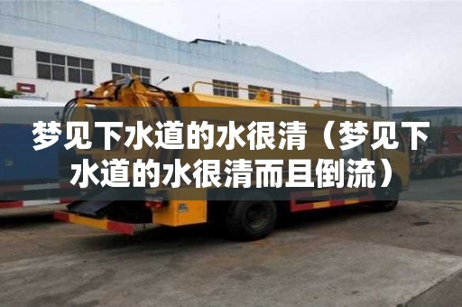 梦见下水道的水很清（梦见下水道的水很清而且倒流）