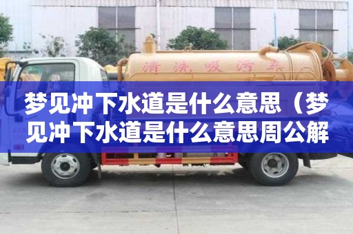梦见冲下水道是什么意思（梦见冲下水道是什么意思周公解梦）