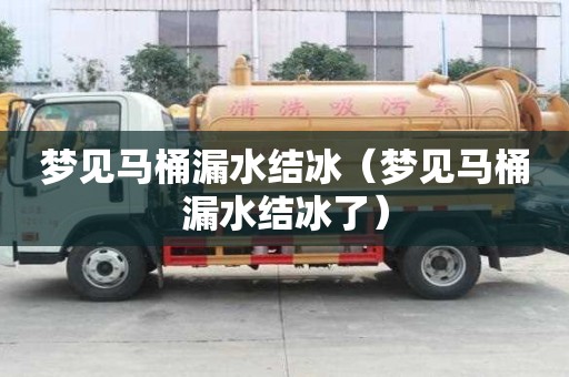 梦见马桶漏水结冰（梦见马桶漏水结冰了）