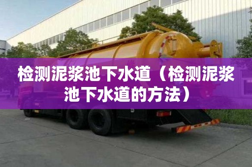 检测泥浆池下水道（检测泥浆池下水道的方法）