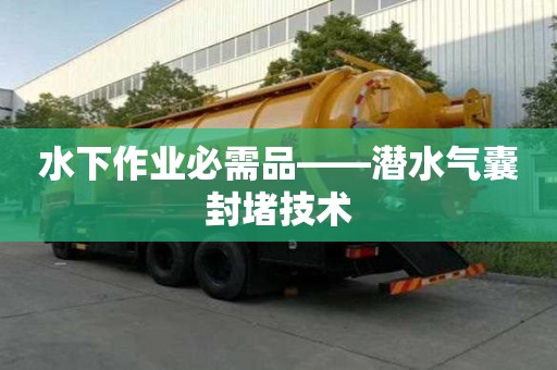 水下作业必需品——潜水气囊封堵技术