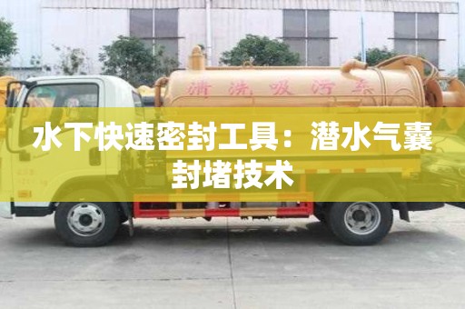 水下快速密封工具：潜水气囊封堵技术