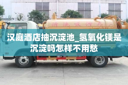 汉庭酒店抽沉淀池_氢氧化镁是沉淀吗怎样不用愁