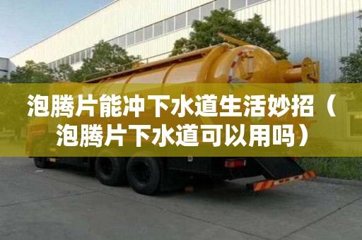 泡腾片能冲下水道生活妙招（泡腾片下水道可以用吗）