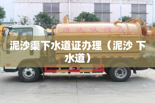 泥沙渠下水道证办理（泥沙 下水道）
