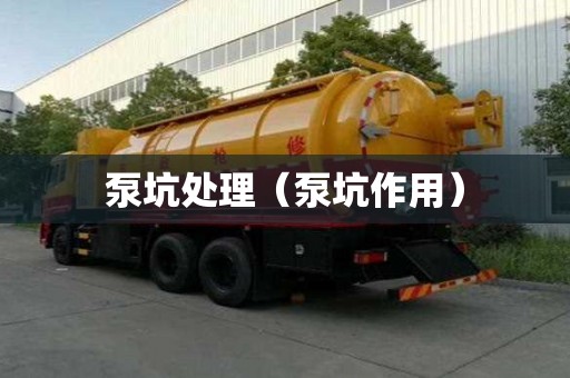 泵坑处理（泵坑作用）