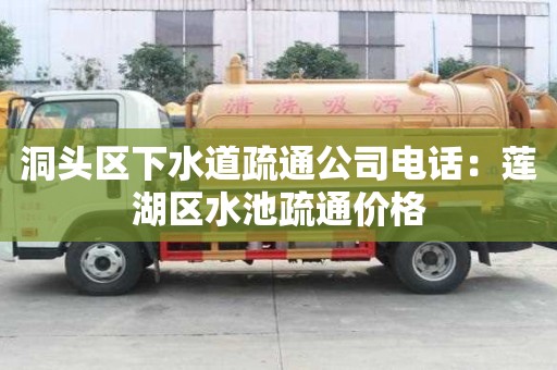 洞头区下水道疏通公司电话：莲湖区水池疏通价格
