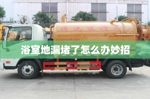 浴室地漏堵了怎么办妙招