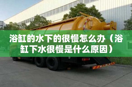 浴缸的水下的很慢怎么办（浴缸下水很慢是什么原因）