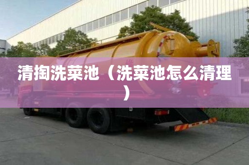 清掏洗菜池（洗菜池怎么清理）