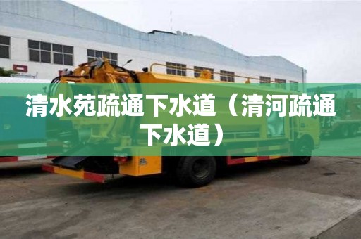 清水苑疏通下水道（清河疏通下水道）