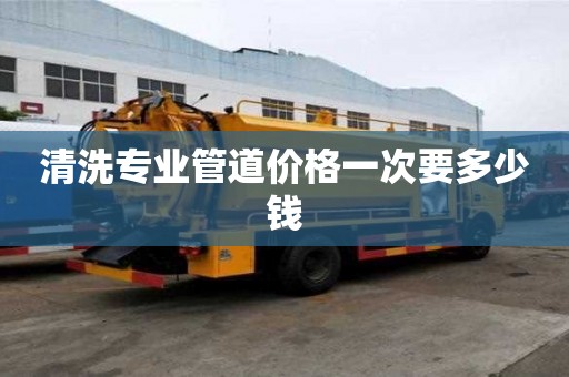 清洗专业管道价格一次要多少钱