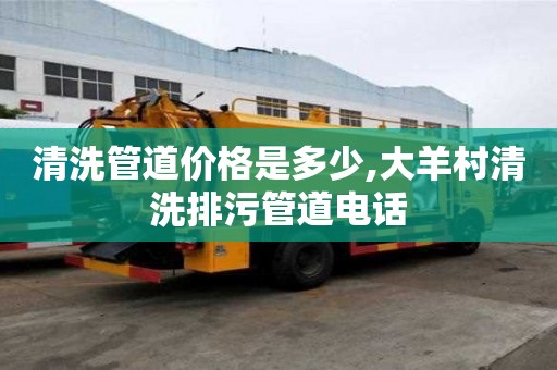 清洗管道价格是多少,大羊村清洗排污管道电话