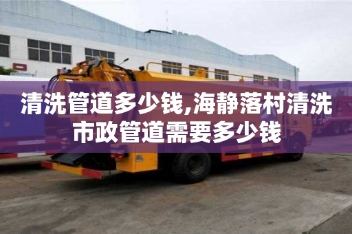 清洗管道多少钱,海静落村清洗市政管道需要多少钱
