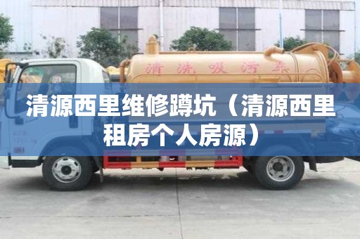 清源西里维修蹲坑（清源西里租房个人房源）