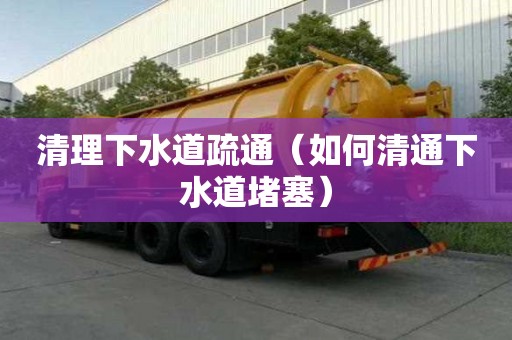 清理下水道疏通(如何清通下水道堵塞) 清理下水道疏通(如何清通下水道堵塞)
