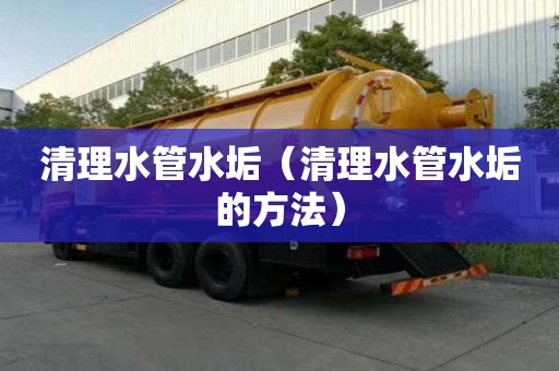 清理水管水垢（清理水管水垢的方法）