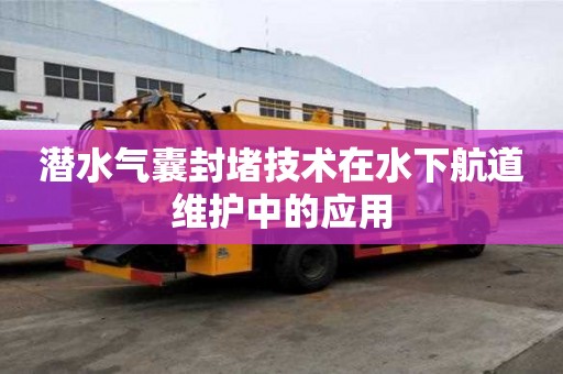 潜水气囊封堵技术在水下航道维护中的应用