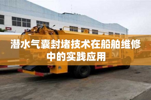潜水气囊封堵技术在船舶维修中的实践应用