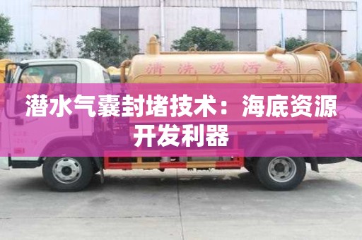 潜水气囊封堵技术：海底资源开发利器