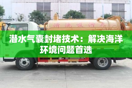 潜水气囊封堵技术：解决海洋环境问题首选