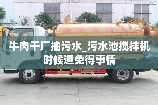 牛肉干厂抽污水_污水池搅拌机时候避免得事情