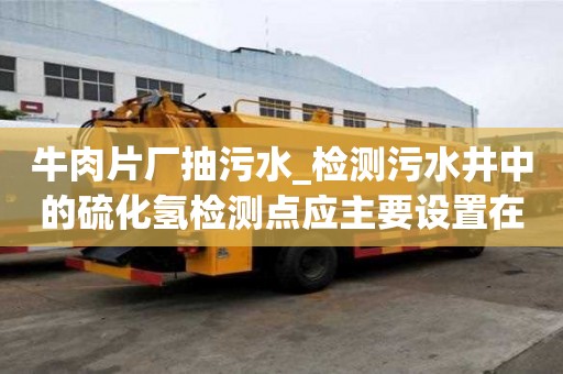 牛肉片厂抽污水_检测污水井中的硫化氢检测点应主要设置在井的什么部位兼顾效益与安全